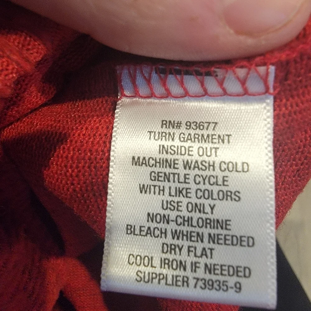 Women's Liz Claiborne Red Cowl Neck Long Sleeve Sweater Sz Medium